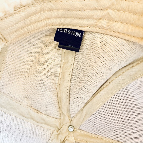 Shearling Baseball Cap by Olive & Pique Natural Color Teddy Bear Sherpa Hat - Picture 8 of 8